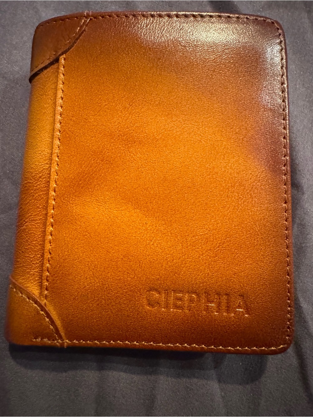 Men's Brown Leather Bi-Fold Wallet